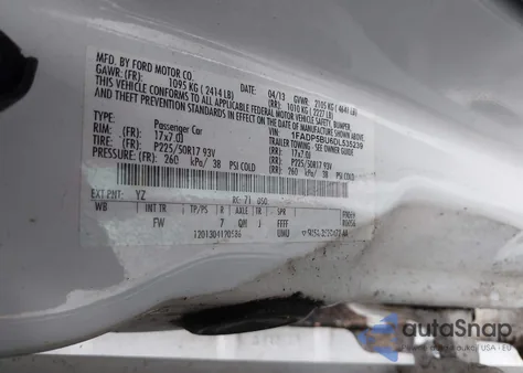 2013 Ford C-Max Hybrid Sel z USA, uszkodzony, nr VIN 1FADP5BU6DL535239